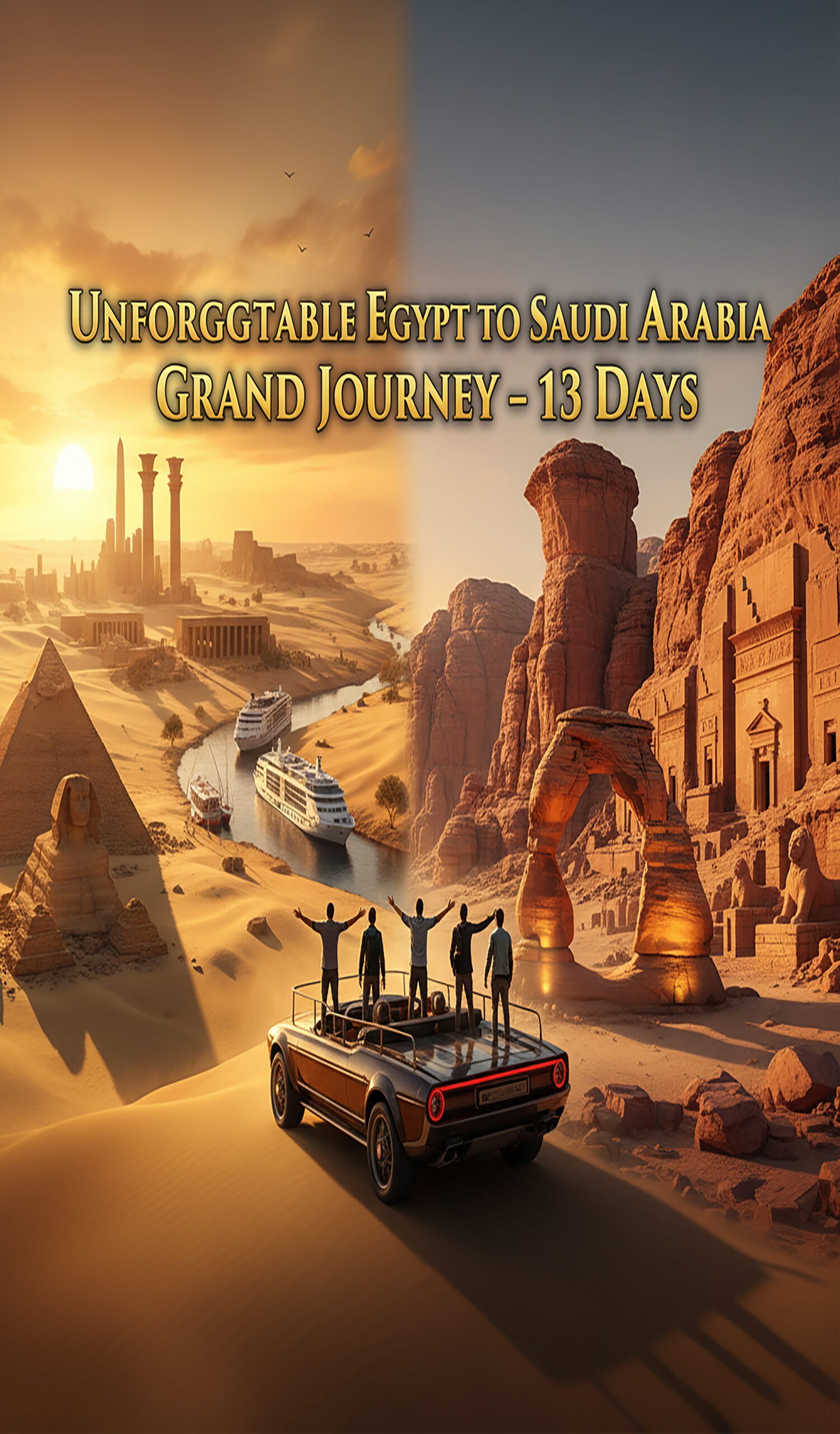 Unforgettable Egypt to Saudi Arabia Grand Journey: Nile Cruise, Cairo, Riyadh & AlUla – 13 Days